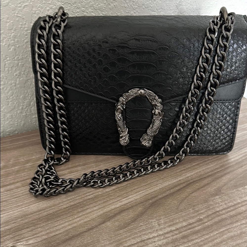 Black Designer Inspired Fashion Handbag
